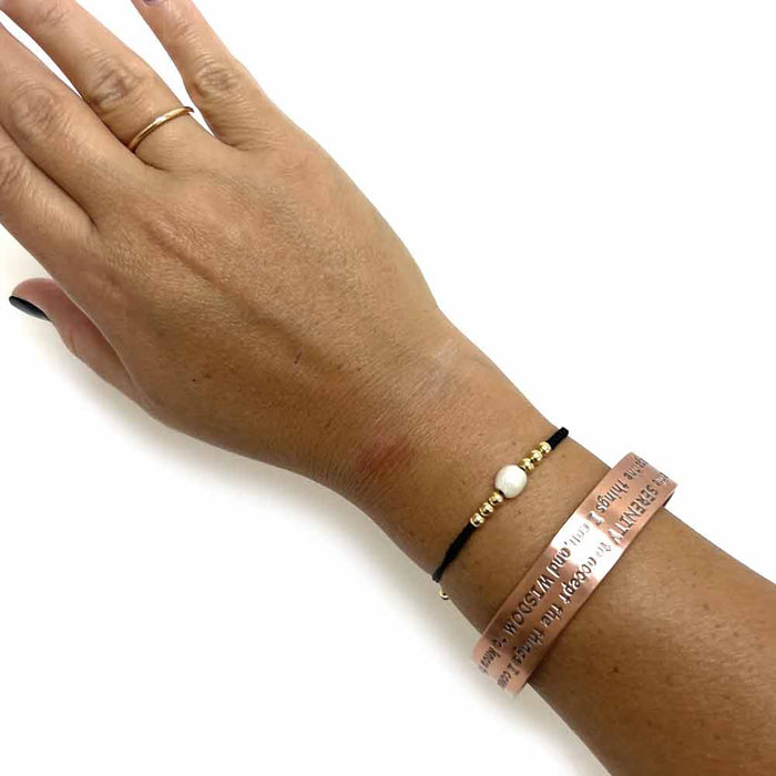 Pure Copper Cuff Bracelet Serenity Prayer Magnetic Healing Arthritis Pain Relief