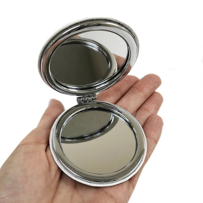 1 Compact Mirror 2 Sided Travel Makeup Portable Folding Handbag Purse Pocket