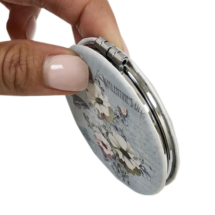 6PC Compact Cosmetic Mirror Handheld 2 Sided Folding Travel Small Portable Purse