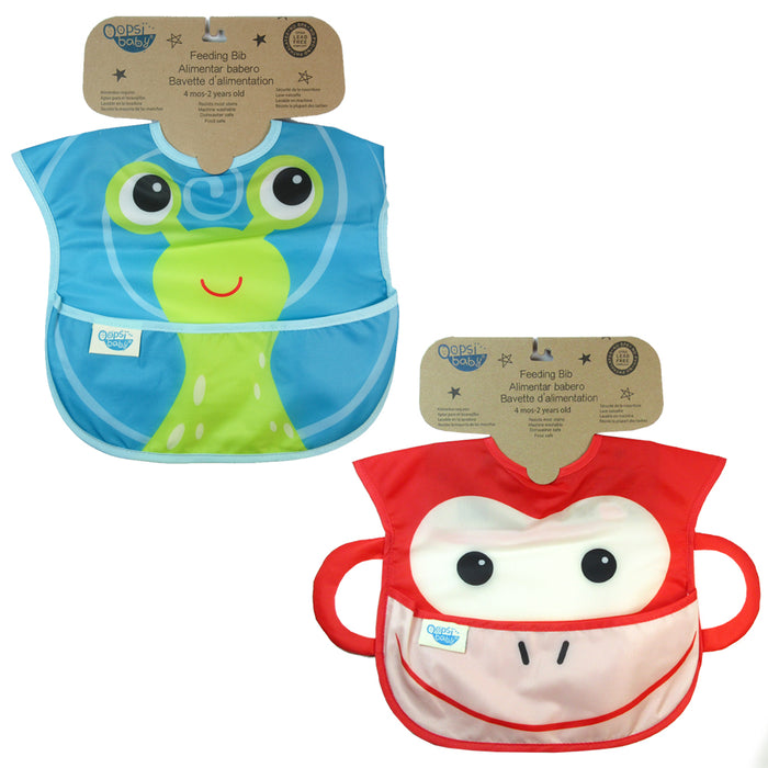 2X Baby Toddler Feeding Bibs Waterproof Comfortable Aprons Babadore Food Catcher