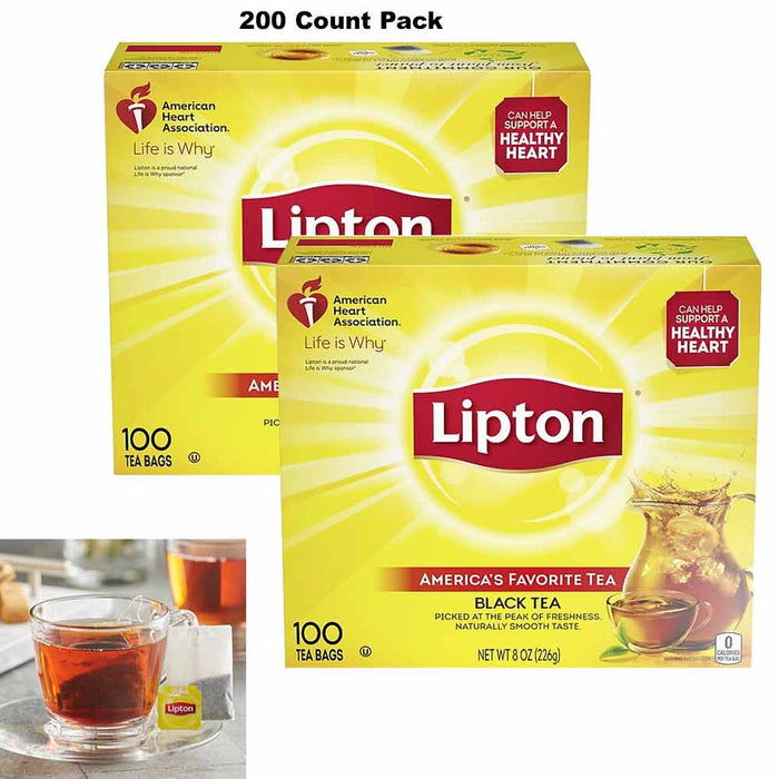 200 Tea Bags Lipton Yellow Label Tea International Blend Black EXP05/23 SALE 2x1