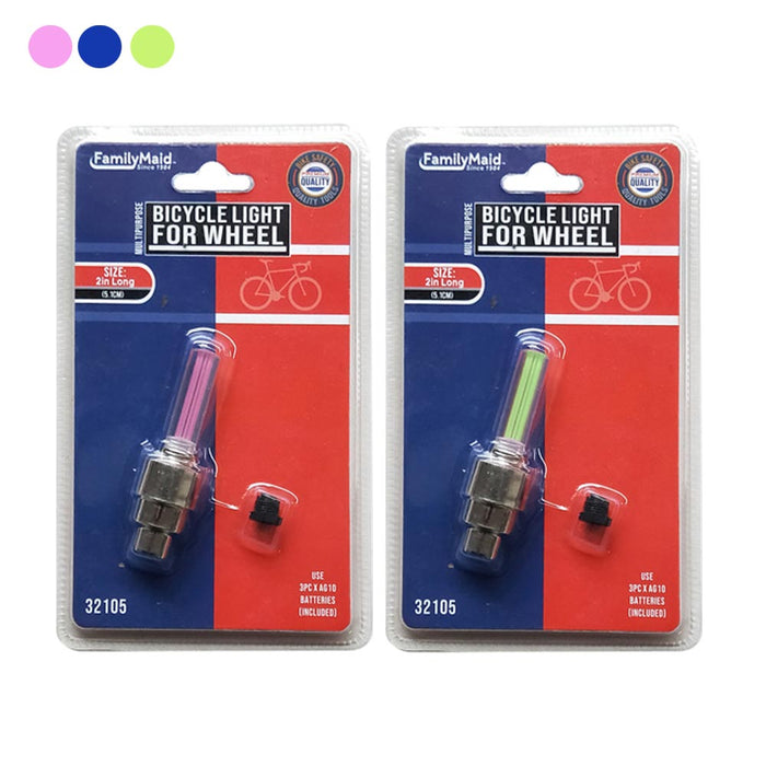 4 Bike Tire Lights Cool Style Bright Colorful Bicycle Safety Cycling Wheel Light