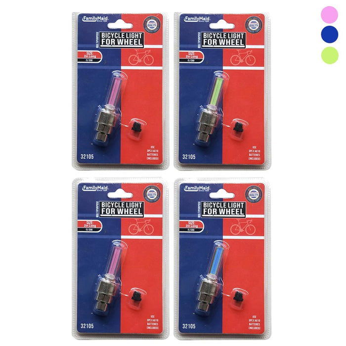 4 Bike Tire Lights Cool Style Bright Colorful Bicycle Safety Cycling Wheel Light