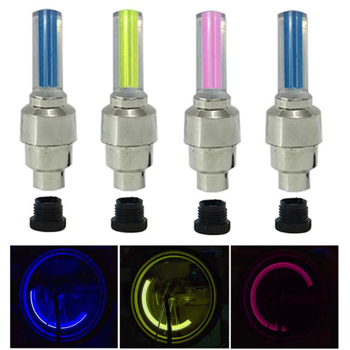 4 Bike Tire Lights Cool Style Bright Colorful Bicycle Safety Cycling Wheel Light