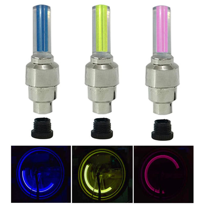 2 Bike Wheel Lights Brighter Visible Fun Colors Style Safety Cycling Tire Lights