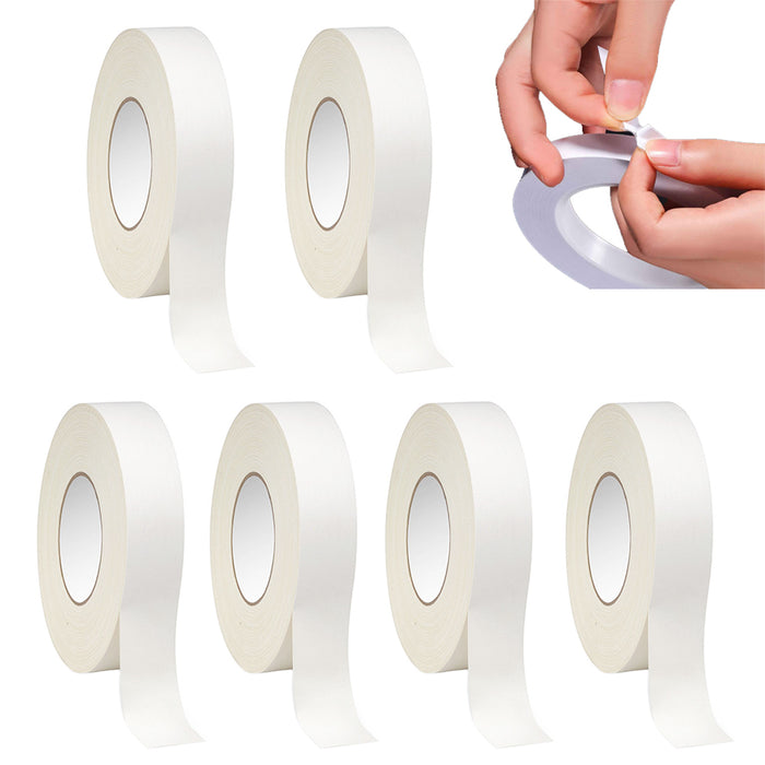 6 Rolls Double Sided Mounting Tape Strong Adhesive Transparent Clear 108 FT X 1"