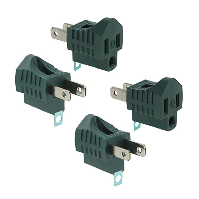 8Pack 3 to 2 Prong AC Power Outlet Grounding Adapter Tap Plug UL Listed Grounded
