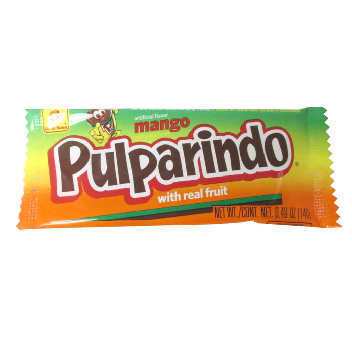 4 Pack Pulparindo Mango Mexican Candy Bar Tamarind Pulp Hot & Salted 80 PCS