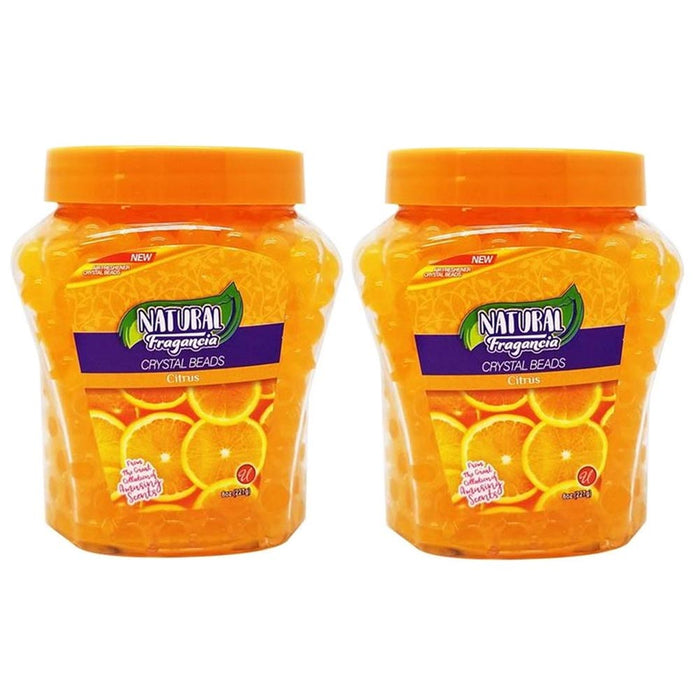 2 PC Citrus Crystal Beads Air Freshener Odor Eliminator Scented Beads Home Car