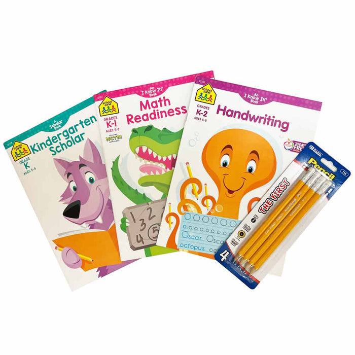 7 PC Learning Activity Books Kids Homeschool Readiness Kindergarten Handwriting