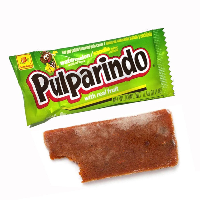 20 PC Pulparindo Watermelon Mexican Candy Tamarindo Bar Sandia Hot Salted Flavor