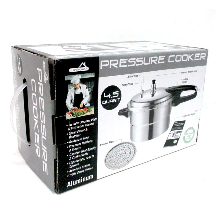 Pressure Cooker 4.5 Quart Kitchen Cookware Pot Steamer Heavy Duty Fast Cooking