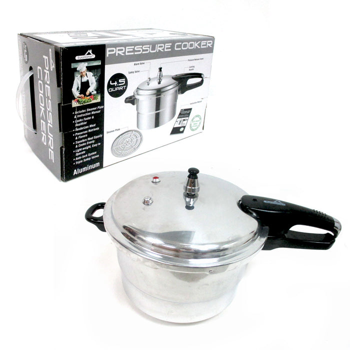 Pressure Cooker 4.5 Quart Kitchen Cookware Pot Steamer Heavy Duty Fast Cooking