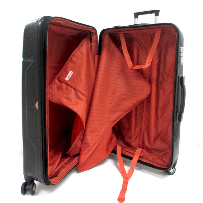 3pc Black Lightweight Spinner Rolling Hard Suitcase Luggage Travel Set TSA Lock