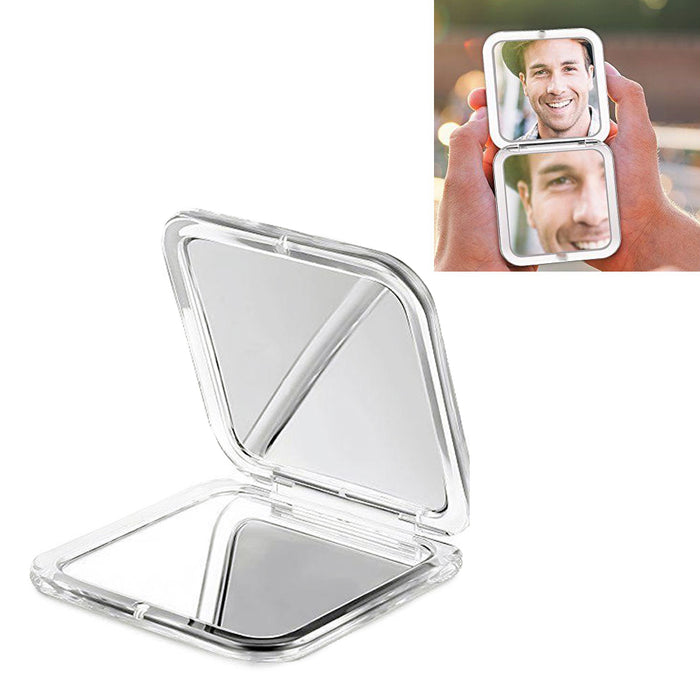 6 Double Sided Folding Mirror Compact Magnifying Travel Cosmetic Makeup Handheld