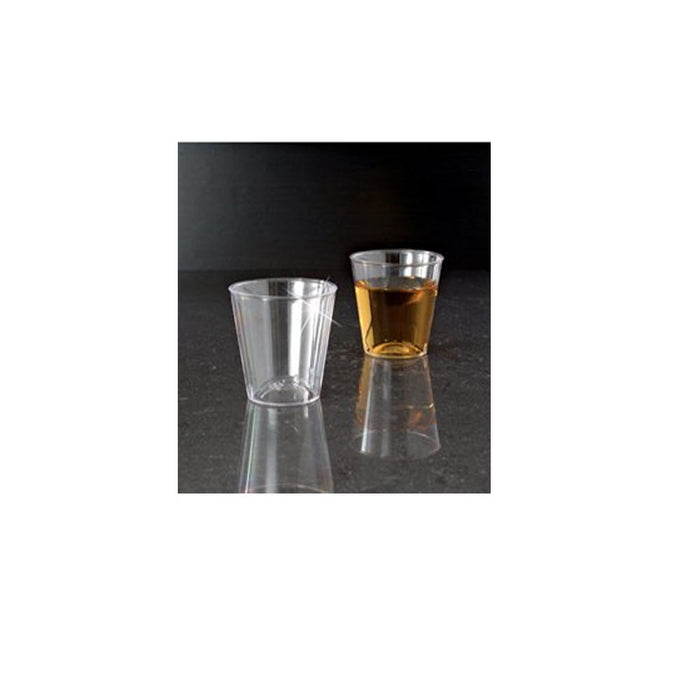 120 x Mini Shot Glasses Clear Hard Plastic 0.68 Oz 20ml Party Cups Catering Bar