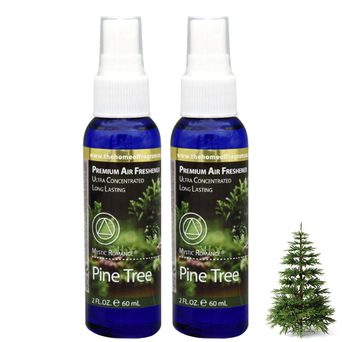 2 Pc Pine Tree Holiday Air Freshener Spray Home Toilet Car Odor Eliminator 2 oz