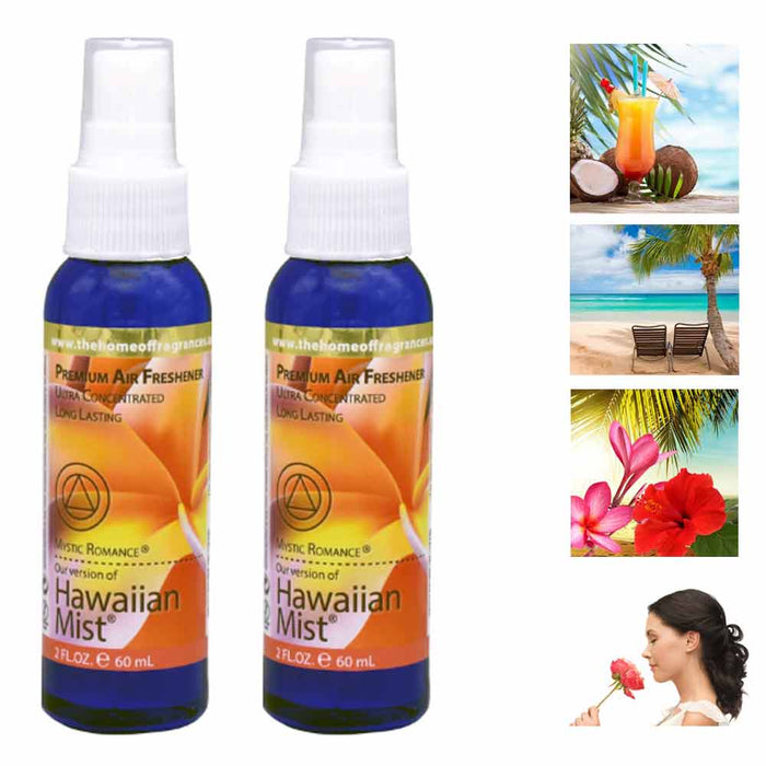 2 Pack Hawaiian Mist Air Freshener Odor Eliminator Spray Scent Fresh Clean Home