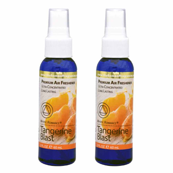 2 Bottles Tangerine Air Freshener Odor Eliminator Spray Home Car Office Clean