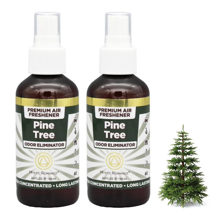 Pine Tree Air Freshener Spray 2 Pack 4.4oz Long Lasting Car Home Odor Eliminator