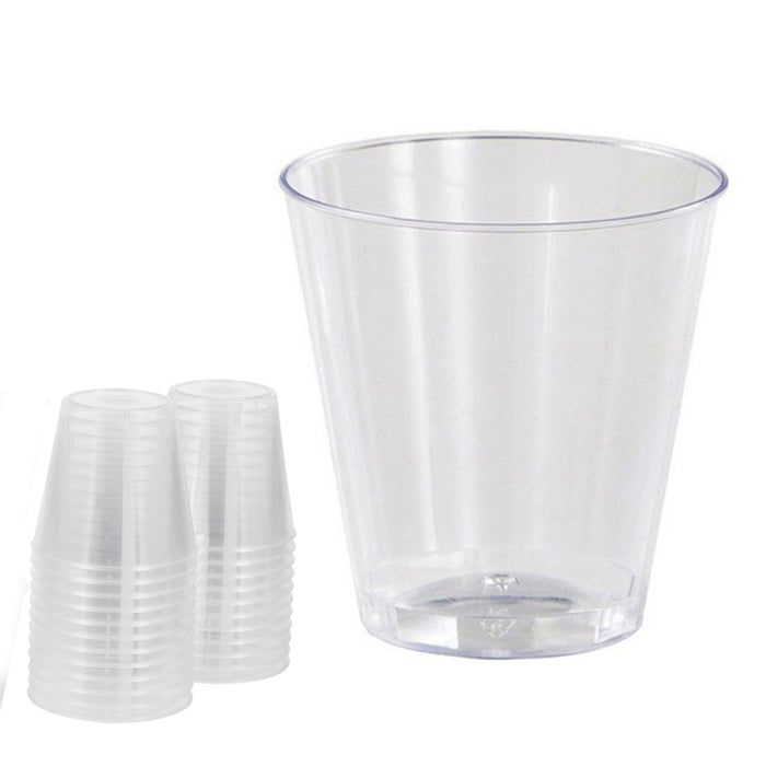 72 Ct Plastic Shot Glasses Disposable Shooter Saucer Cup Party Bar 1 Oz
