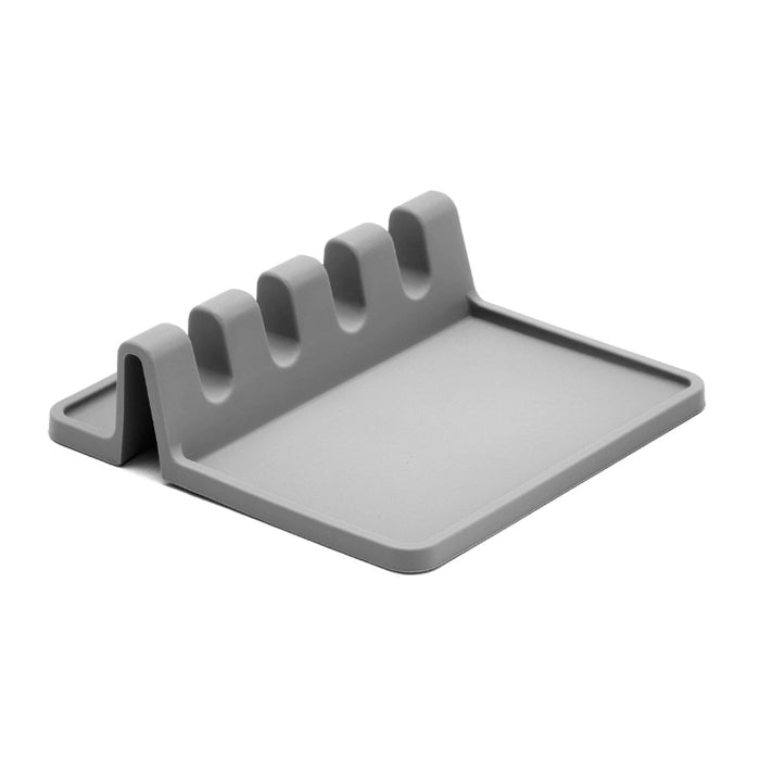 1 Silicone Spoon Rest Utensil Holder Drip Tray Kitchen Counter Heat Resistant