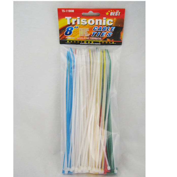 Lot Of 500 Pcs  8" In Inch Uv Resistant Cable Pack Zip Ties Nylon Self Locking !