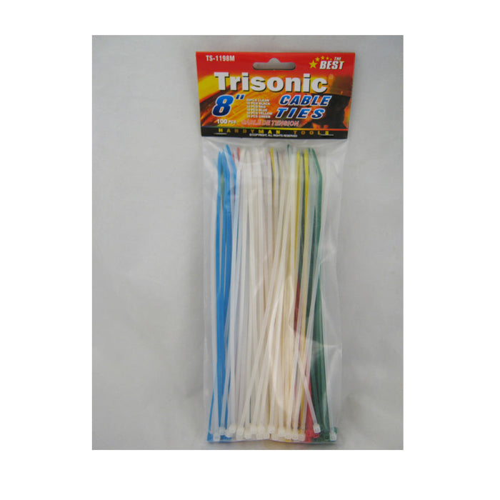 Lot Of 500 Pcs  8" In Inch Uv Resistant Cable Pack Zip Ties Nylon Self Locking !