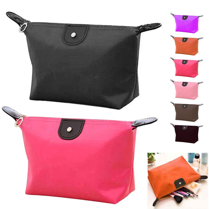 2 Small Makeup Bag Purse Travel Cosmetic Bag Makeup Portable Zipper Pouch Women