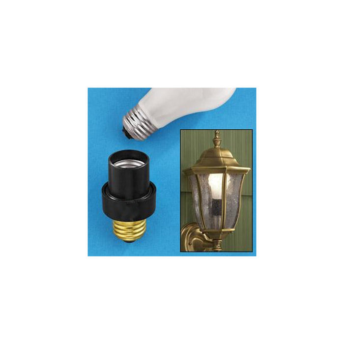 Auto Sensor Dusk To Dawn Photocell Light Control Screw In Bulb Socket Black !
