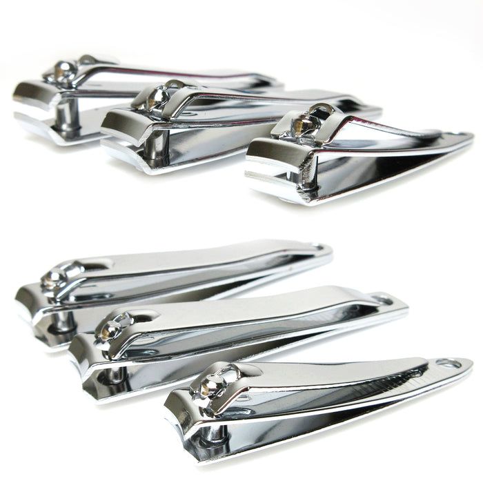 3 Pack Toe Nail Clippers Set Manicure Finger Nail Clipper Cutter Stainless Steel