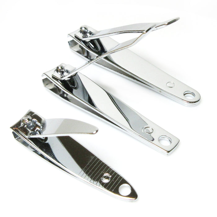 3 Pack Toe Nail Clippers Set Manicure Finger Nail Clipper Cutter Stainless Steel