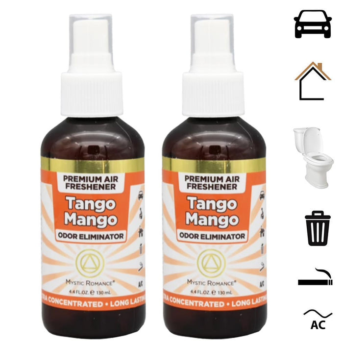2Pc Mango Odor Eliminator Concentrated Spray Air Freshener Home Toilet Car 4.4oz