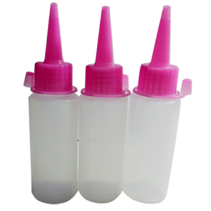 3 Pc Hair Color Applicator Bottles Tint Salon Multi Purpose Plastic Bottle Tool