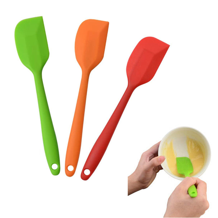 3 Pc Mini Silicone Spatula Heat Resistant Mixing Utensil Serving Cooking Kitchen