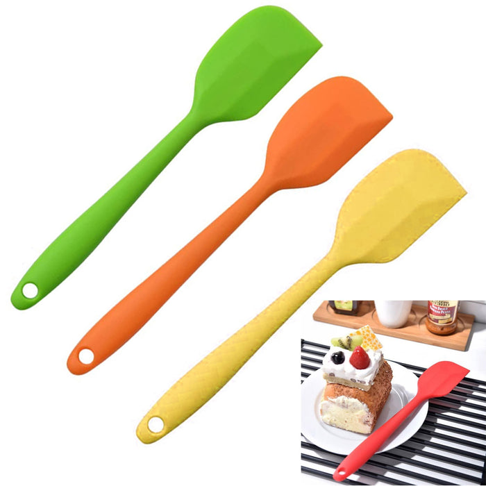 3 Pc Mini Silicone Spatula Heat Resistant Mixing Utensil Serving Cooking Kitchen