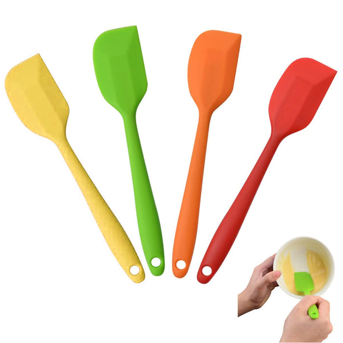 2 Pack Flexible Silicone Spatula Heat Resistant Non-Stick Rubber Serving Utensil