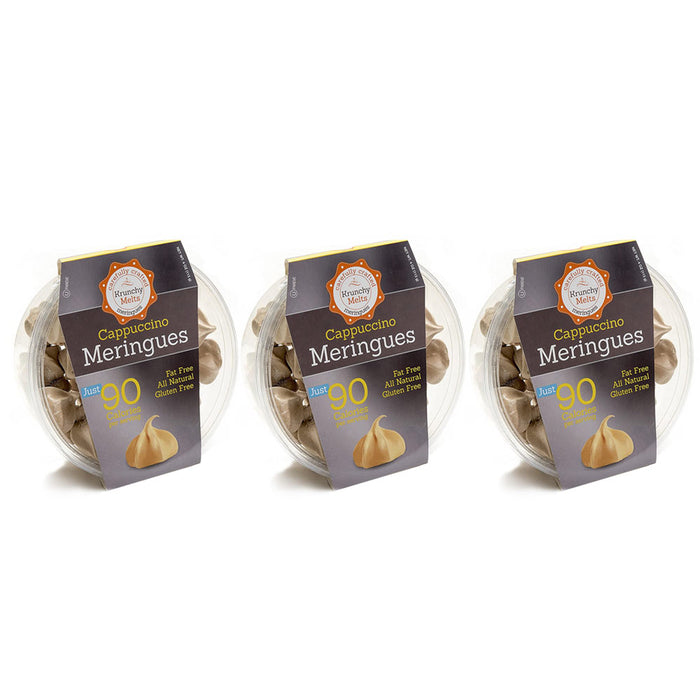 3 Boxes Cappuccino Meringue Cookies Gluten Fat Free Snack Sweet Treat Craving