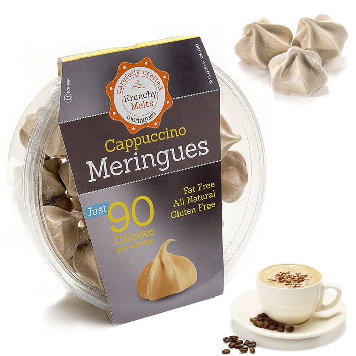 Cappuccino Meringues Cookies Fat Free Low Calories Coffee Snacks Kosher Treats