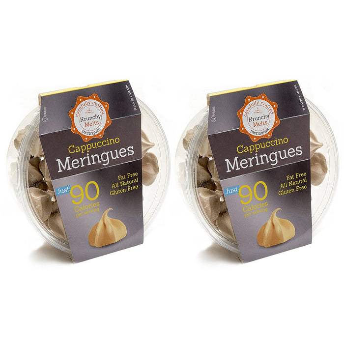 2 Boxes Cappuccino Meringues Cookies Fat Free Low Calories Treats Snacks Coffee
