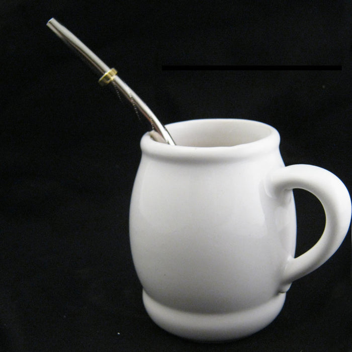 ARGENTINA MATE GOURD YERBA TEA CUP W/ STRAW BOMBILLA WEIGHT LOSS DRINK SET 2373