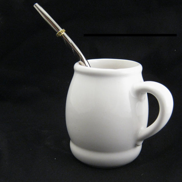 ARGENTINA MATE GOURD YERBA TEA CUP W/ STRAW BOMBILLA WEIGHT LOSS DRINK SET 2373