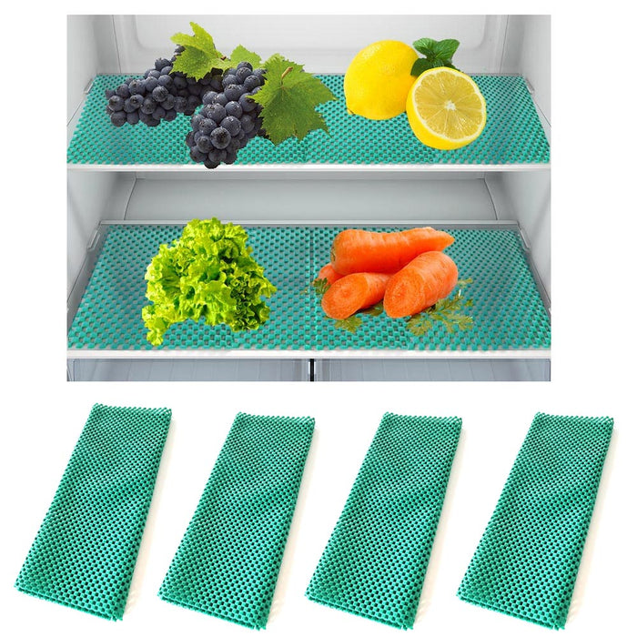 4 Packs Refrigerator Liner Anti-Slip Cushioned Nonstick Reusable Sheet Spill Mat