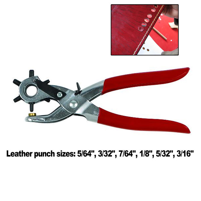 Revolving Leather Hole Punch,revolving Leather Punch Eyelet Plier Hole  Heavyduty Canvas Belt Plastic 