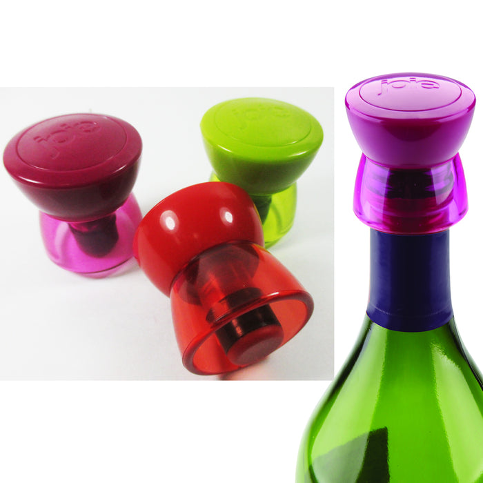 12 Pc Joie Wine Bottle Stopper Twist Top Saver Vacuum Seal Cap Reusable Preserve