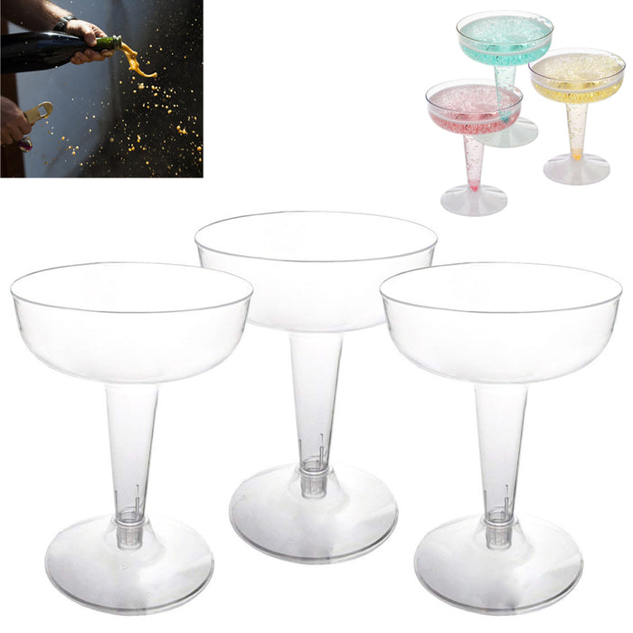 12 PCS Champagne Flutes 5.4 oz Party Essentials Clear Plastic Glasses Disposable