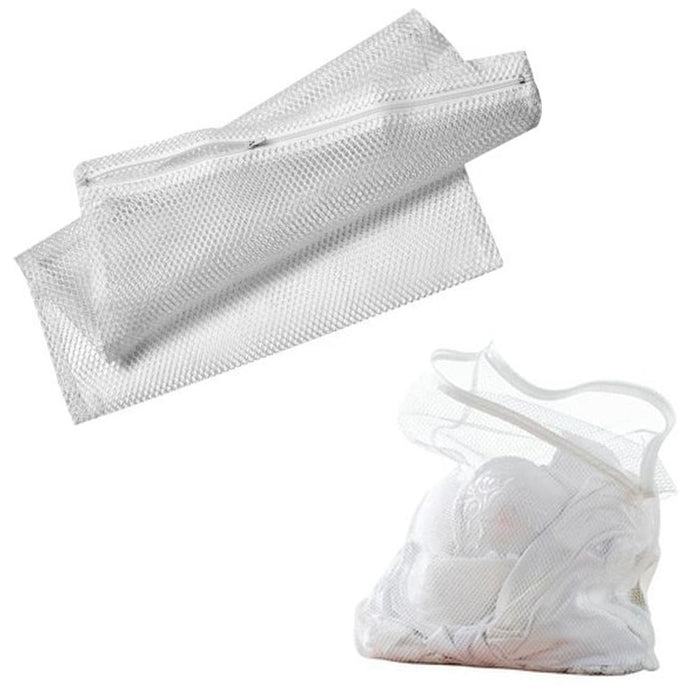 Laundry Bag Mesh Large Clothes Wash Washing Aid Saver Net Zipper Cleaner 15X18