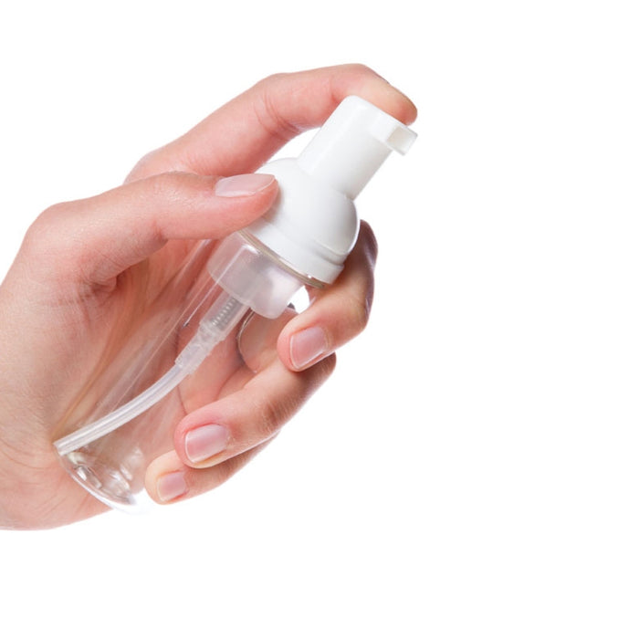 1 Empty Transparent Pump 50ML Travel Wash Cosmetic Foam Shampoo Bottle Dispenser