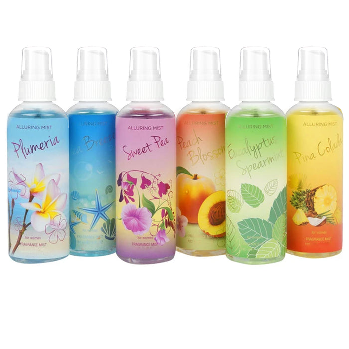 6 X Perfume Body Spray Mist Assorted Scents Fragrance Deodorize Bath Splash 4 Oz
