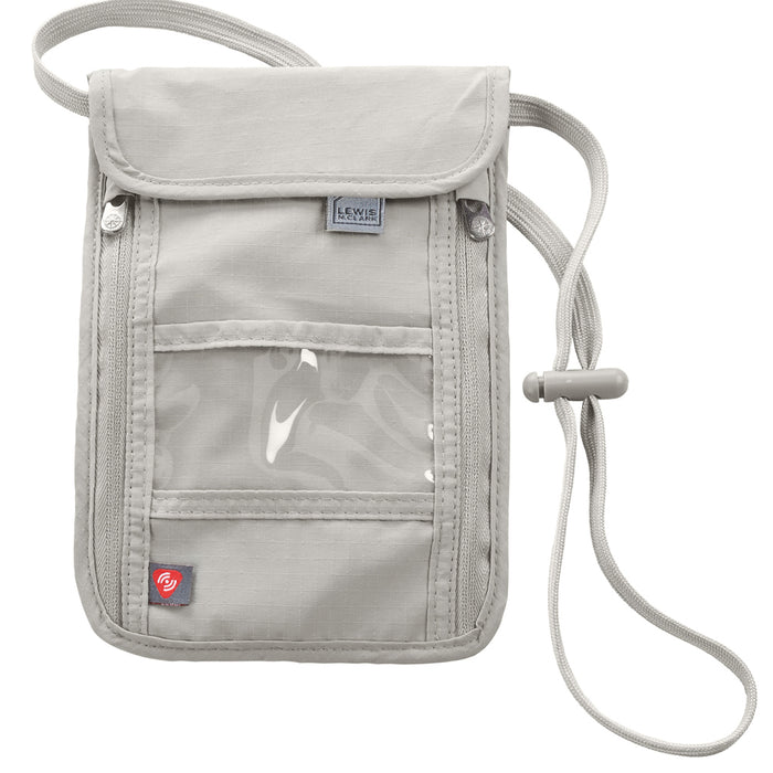 1 X RFID Travel Neck Pouch Passport Holder Premium Waterproof Neck Wallet Stash